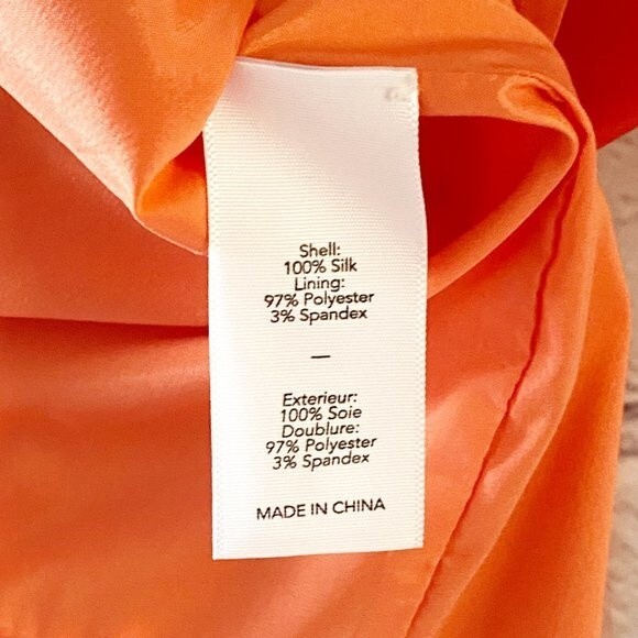 Elizabeth and James Orange Helma One Shoulder Flutter Short Silk Dress 8 - Picture 13 of 16